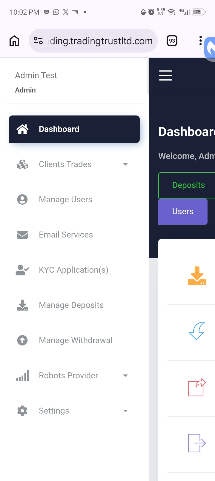 Admin screenshot 1